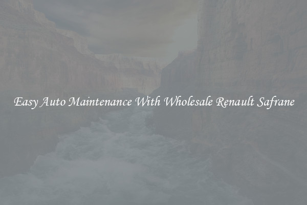 Easy Auto Maintenance With Wholesale Renault Safrane