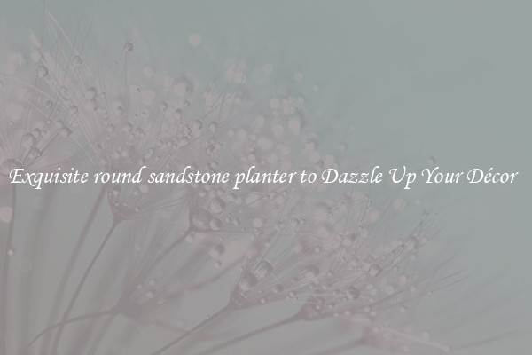 Exquisite round sandstone planter to Dazzle Up Your Décor  