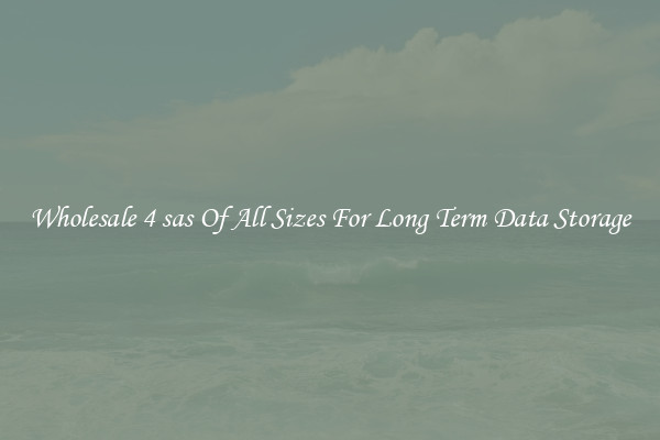 Wholesale 4 sas Of All Sizes For Long Term Data Storage