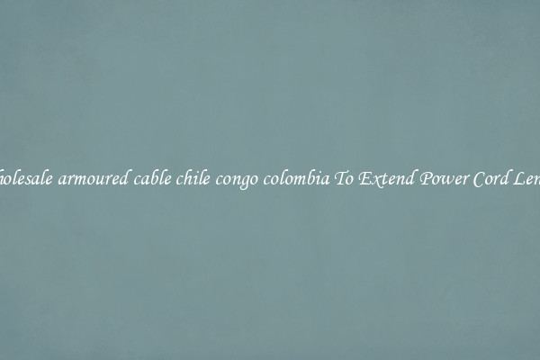 Wholesale armoured cable chile congo colombia To Extend Power Cord Length