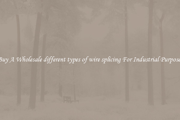 Buy A Wholesale different types of wire splicing For Industrial Purposes