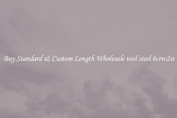 Buy Standard & Custom Length Wholesale tool steel 6crw2si