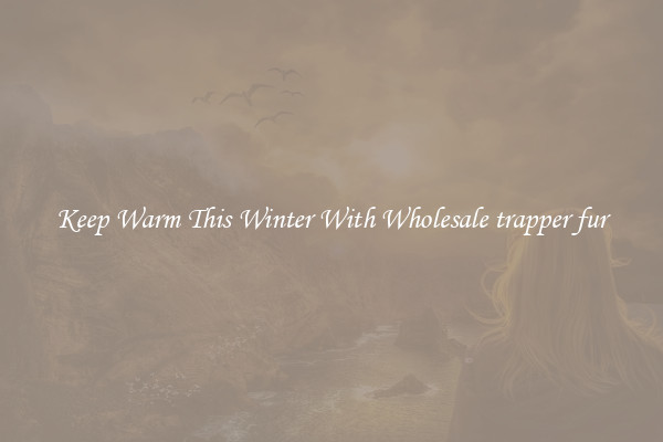 Keep Warm This Winter With Wholesale trapper fur