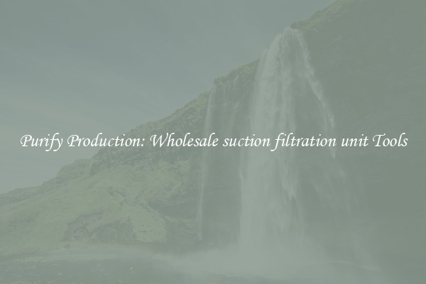 Purify Production: Wholesale suction filtration unit Tools