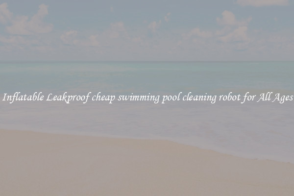 Inflatable Leakproof cheap swimming pool cleaning robot for All Ages