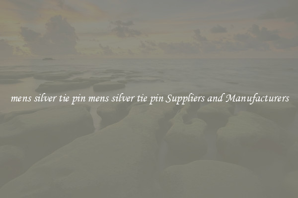 mens silver tie pin mens silver tie pin Suppliers and Manufacturers