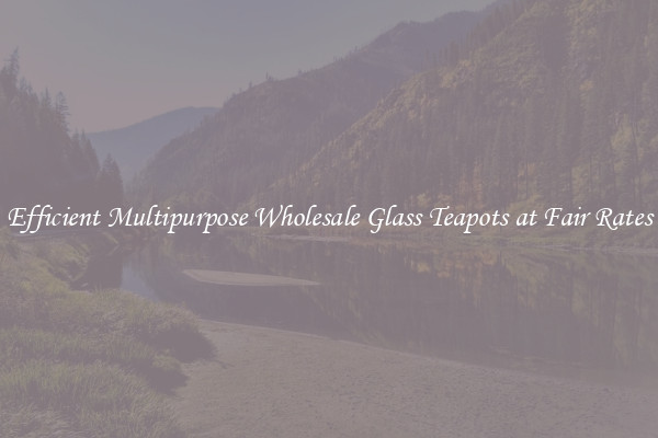 Efficient Multipurpose Wholesale Glass Teapots at Fair Rates
